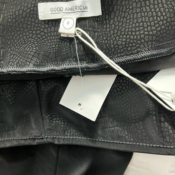 Good American The Croc Exec Pants in Black Faux‎ Leather Plus Size 3XL - Picture 10 of 12